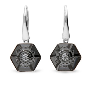 Срібні сережки Spark зі Swarovski Honeycomb Hook KW4681SN