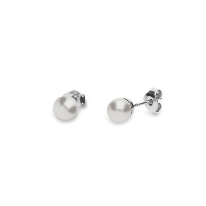 Срібні сережки Spark зі Swarovski Small Pearl Studs K58186W